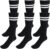 Wklouyhe 3 Pairs School Uniform Cotton Knee High Socks Athletic Sports Soccer Socks Tube Sock For Girls And Boys(Stripedwhite,Black,15-16 Years)