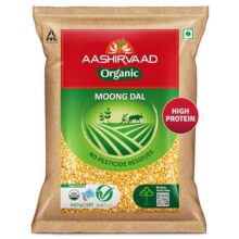 Aashirvaad Organic Moong Dal, 1 Kg, 100% Organic Moong Dal, Rich in Protein