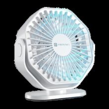 Portronics Chill On Mini Type-C Fan with 360° Rotation & Hanging Loop, 5000 RPM POR-3100 USB Fan(White)