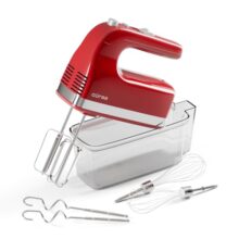 Cüraa Hand Mixer | 300 Watts | 5 Speed Control with Turbo Mode | Egg Beater Electric with Whisk & Dough Hooks | Handheld Mixer for Cake, Cream, Dough, Buttermilk & Whipping | Black