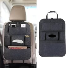 Pitrukrupa Enterprise Multi‑Pocket Felt Organizer For Car Seat Back – Large Rear Storage With Hangers For Mobile, Pens, Bottles, Tissues & Books