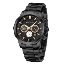 Giordano Multi-Function Analog Watch for Men with Textured Dial, Classic Stainless Steel Strap and Date Function