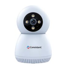 Consistent Wireless Wi-Fi 3MP Indoor MINI Robot Camera, STQC Certified, 360° Smart Home CCTV, AI Human Tracking | All Time Color Night Vision | Alexa Voice Support | Upto 256GB Memory Card Support