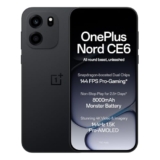 OnePlus Nord CE6 | 8GB+128GB | Pitch Black | Snapdragon 7s Gen 4 | Segment’s Fastest Touch Response | 8000mAh Battery | 144Hz 1.5K AMOLED Display | 50MP Main + 32MP Selfie 4K Cameras | IP66,68,69,69K