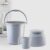 Cello Petal Bathroom Set | Sturdy And Durable | Lightweight And Rigid | Easy To Clean And Attractive Design | Small Set Of 3, Light Grey
