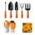 KORREL SEEDS Korrel Seeds 5-Piece Heavy Duty Gardening Tool Set – Includes Trowel, Cultivator, Weeder, Transplanter, Fork & Gloves with Free Seeds Packet – Complete Garden Kit for Home Gardening