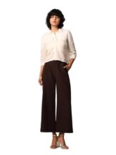 ONLY Women Self Design Cotton Regular Fit White Shirt