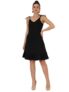 KOTTY Women’s Shoulder Straps A-Line Dress(Black,XL)