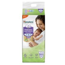 Himalaya Total Care Super Absorb Baby Pants Diaper | Size NB/XS (New Born) 90 Count | Pack of 1 | Up to 5 kg | Breathable & Rapid Zig Zag Absorption | Keeps Skin Calm & Rash Free