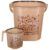 Square Ring Funk Bucket and Mug Set (1pcs Set) | 18 LTR Bucket + 1.5Ltr Mug | Bathroom Set| Strong Sturdy and Durable | Ideal for Daily Use| Bucket and Mug with Stool | Brown