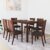 @home By Nilkamal Floret 6 Seater Solid Wood Dining Set with Chairs in Walnut Finish for Dining & Kitchen Room