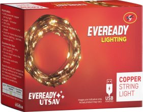 Eveready 100 Leds 10 M White Steady String Rice Lights(Pack Of 1)