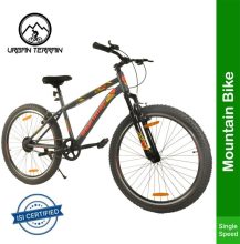 Urban Terrain Zion Cycles Mountain Bike with Cycling Event & Ride Tracking App 27.5 T Road Cycle(Single Speed, Red, Only Front Suspension)