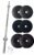 Fitbox Sports Home Gym – W/A Barbell Rod & Weigth Plates 20Kg (2Kg X 2 + 3Kg X 2 + 5Kg X 2), Black (9506)