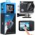 AKASO V50X Native 4K30fps WiFi Action Camera with EIS Touch Screen 4X Zoom 131 feet Waterproof Camera Support External Mic Remote Control with Helmet Accessories