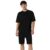 CAHOOT Men’s Oversized Solid Black Co-Ord Set For Casual Wear | Cotton Poly Lycra | Pull On T-Shirt & Shorts | Clothing Set Crafted With Comfort Fit & High Performance For Everyday Wear