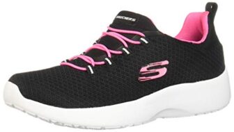 Skechers Women’s Dynamight Black/Hot Pink Sneakers – 4 UK/India (37 EU) (7 US)(12119-BKHP)