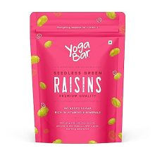 Yogabar Premium Green Raisins 500 Grams| Kishmish |100% Fresh Pure Seedless Kismis Raisins|Munakka Dry Fruit|Rich In Iron, Calcium, Vitamin B & Boosts Immunity |Healthy Snacks|Dry Fruit Gift Pack