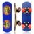 Guru Small Wooden Non-Slip Skateboard For Kids, Adult 17 Inch X 5 Inch Skateboard (Blue, Pack Of 1)