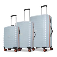 Aristocrat Altitude Set of 3 (Cabin+Medium+Large) Trolley Bags, Surf Spray