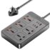 Honeywell 4 Outlet Extension Board with Master Switch, 6 Amps, 250V, 3xUSB, 4 International Sockets, Pure Copper, 6 Advanced Safety Features, 2 Mtr Power Cord, BIS Certified, 1 yr Warranty