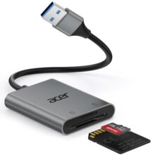 Acer USB 3.0 SD Card Reader [2-in-1] USB-A Memory Card Reader with Cord