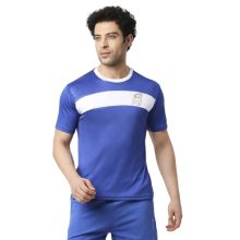 Playr X Mumbai Indians Men’S Solid Regular Fit T-Shirt (Prmi23-Ft-03_Blue/White