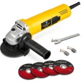 ULTRAFIST Silver UF-AG801 Angle Grinder 850W, 4 Inch/100mm Electric Grinder Machine, 11000 RPM, 220V, Metal Cutting & Grinding Machine 2 Cutting Wheels 2 Grinding Wheels