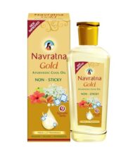 Navratna Gold Ayurvedic Cool Oil | Goodness Of Almonds | Non-Sticky And Fresh Lily Fragrance | 500Ml