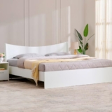 Home Centre | Helios Alton | Engineered Wood | King Beds | White | 1 Year Warranty