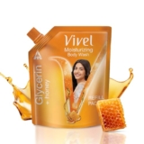 Vivel Moisturizing Body Wash, Glycerin & Honey Shower Gel, 1300 ml Supersaver XL Refill Pouch, For Soft, Glowing Skin, Mild and Pure Bodywash, For Women & Men