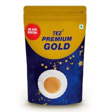 Tez Premium Gold, 1Kg Pouch | Kadak Chai Patti | Rich & Aromatic Black Ctc Leaf Tea | Assam Ctc Tea | Strong Chai | Kadak Cha