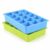 Ice Cube Tray Flexible Multi-Compartment Freezer Tray Assorted Colours And Shapes (2 Pack 15 Each)