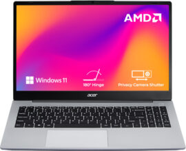 Acer Aspire 3 AMD Ryzen 3 Quad Core 7330U – (8 GB/256 GB SSD/Windows 11 Home) AS15-42 Thin and Light Laptop(15.6 inch, Silver, 1.79 Kg)