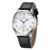 London Fog Brixton Collection Analog Quartz Vintage Watch for Men with White Dial, Black Leather Strap, Luminous Numerals and Curved Mineral Glass – LFM10011-02
