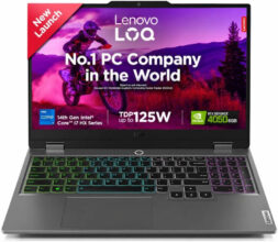 Lenovo LOQ Intel Core i7 14th Gen 14650HX – (16 GB/512 GB SSD/Windows 11 Home/6 GB Graphics/NVIDIA GeForce RTX 4050/144 Hz) LOQ 15IRX9 Gaming Laptop(15.6 inch, Luna Grey (with 4&Zone RGB Backlit Keyboard), 2.38 kg, With MS Office)