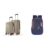 Safari Astra Neo 8 Wheels Set of 2 (Cabin + Medium) Trolley Bags, Hard Case Polycarbonate, 360 + Torque 37L Casual Printed Backpack, 3 compartments, Bottle Holder, Front Pocket, School Bag