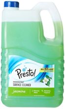 Amazon Brand – Presto! Disinfectant Surface & Floor Cleaner | Jasmine | 5 Litre | Kills 99.9% Germs | Suitable For Bathroom & Floor Surfaces Like Ceramic, Marble, Granite, Mosaic