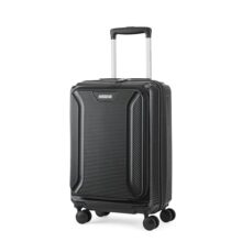 American Tourister Robotech Ftl | Cabin Trolley Bag (55 Cm) | 360° 8 Wheel Travel Luggage | 2 Compartments | Hard Luggage Polycarbonate Suitcase | Mounted Tsa Lock With Usb | 3 Years Warranty | Black