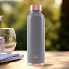 The Better Home Copper Water Bottle 1 Litre | With Anti Oxidant Properties |Boosts Immunity & improves Health| Copper Water Bottles 1+ Litre | 100% Copper Water Bottle | Grey