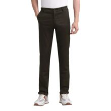 Arrow Men’S Printed Slim Fit Acrylic Casual Trouser