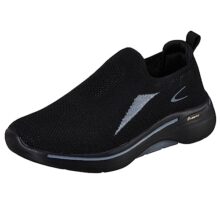 Duke Men’s Slip-On Walking Shoes | Lightweight, Breathable & Comfortable Sneakers | Knitted Design Navy