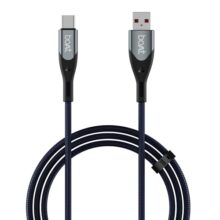 boAt Type A to C 65W Fast Charging Cable with 480 Mbps Data Transfer, Tangle-Free Cable in Premium Nylon Braided Design & Durable Aluminium Alloy Shell (Electric Blue)