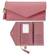 Kraptick Women’S Wallet -Stylish And Compact Purse Clutch Wallet For Women, Stylish Card Coin Holder, Debit Card Holder, Money Organizer And Travel Wallet With 13 Slots (Dark Pink)