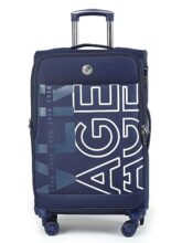 Verage V Lite – Nevada 20″/ 59 cms Soft-Sided Cabin Size Carry-On Expandable Suitcase 8 Wheels Spinner Luggage Trolley Bag [Navy Blue]