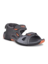 Liberty Monaco Men Sporty Casual Sandal with PU Upper | EVA Sole Sandal for Men | Stylish Mid Heel Sling Back Sandal for Men (7 UK – Grey)
