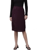 Rare Georgette Western Skirt Maroon