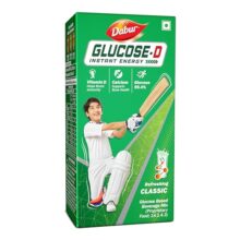 Dabur Glucose-D Instant Energy Drink Powder – 1Kg (Carton) | Enriched With Vitamin D & Calcium | Quick Energy Replenishment Formula | Easy To Mix Refreshing Drink