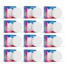 Crompton Star Stylus Surface Mounted Downlighter 12W Round Cool White | Pack of 12 | NO False Ceiling required, Outer Dimension: 120 mm | For Hall, Bedroom, Kitchen, Office, Store