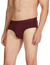 JACK & JONES Men’s Cotton Blend Modern Briefs (Pack of 1) (143156303_Windsor Wine M)